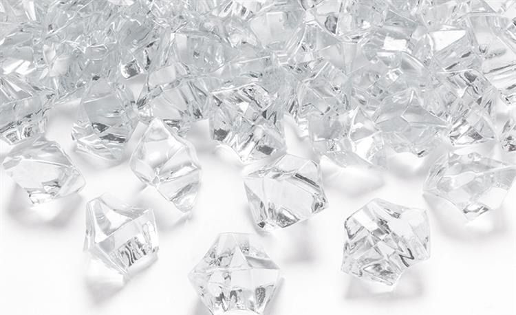 Konfetti kryształowy lód, bezbarwny, 25x21 mm, 50 szt. uniwersalny