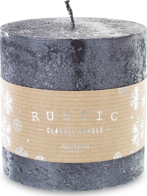 Art-Pol Pl Czarny Świeca Rustic Metalic Walec Mały Fi9