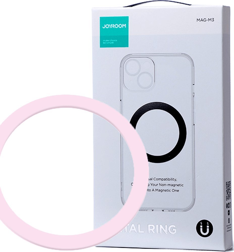 Joyroom JOYROOM METALOWY PIERŚCIEŃ MAGNETYCZNY DO SMARTFONA RÓŻOWY