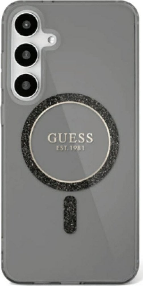 GUESS futerał do SAMSUNG S25 Ultra GUHMS25LHFGEREK (Magnetic IML Glitter Circle) czarny