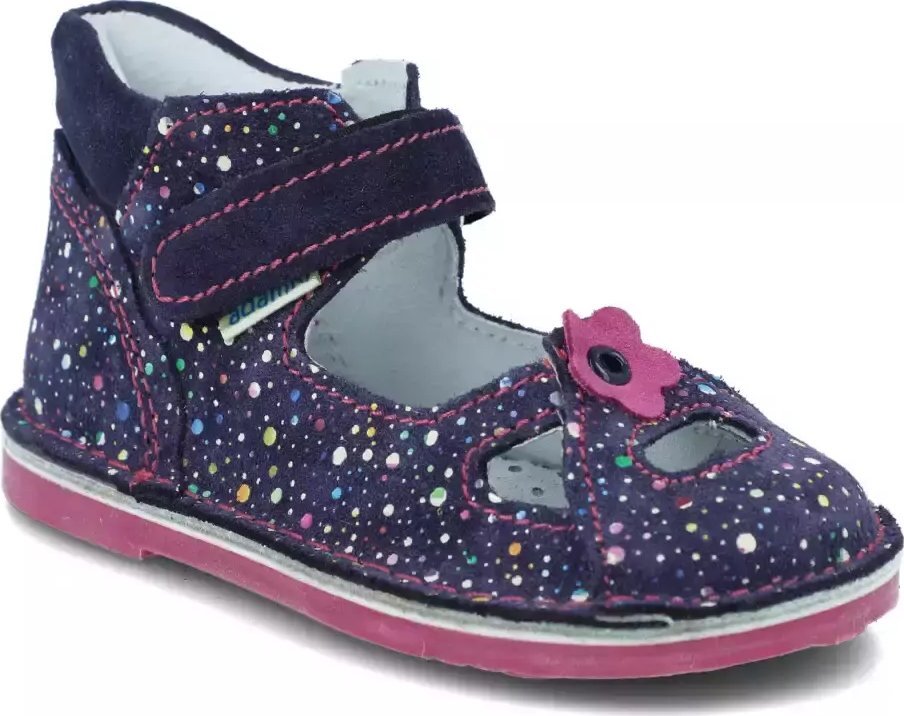 Adamki Kapcie dziewczęce Adamki 017 profilaktyczne granatowe 25
