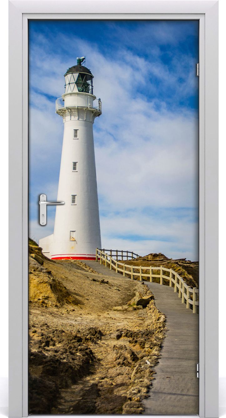 Tulup Fototapeta samoprzylepna na drzwi 95 x 205 cm latarnia morska