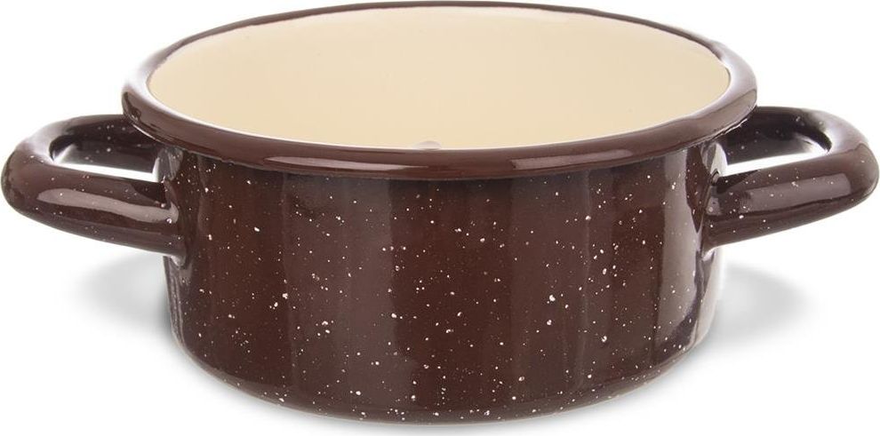 Orion Garnek rondel garnuszek emaliowany 0,6L BRĄZOWY uniwersalny