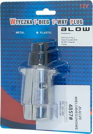 Blow 4857# Wtyczka przyczepy samoch. aluminium 7pin
