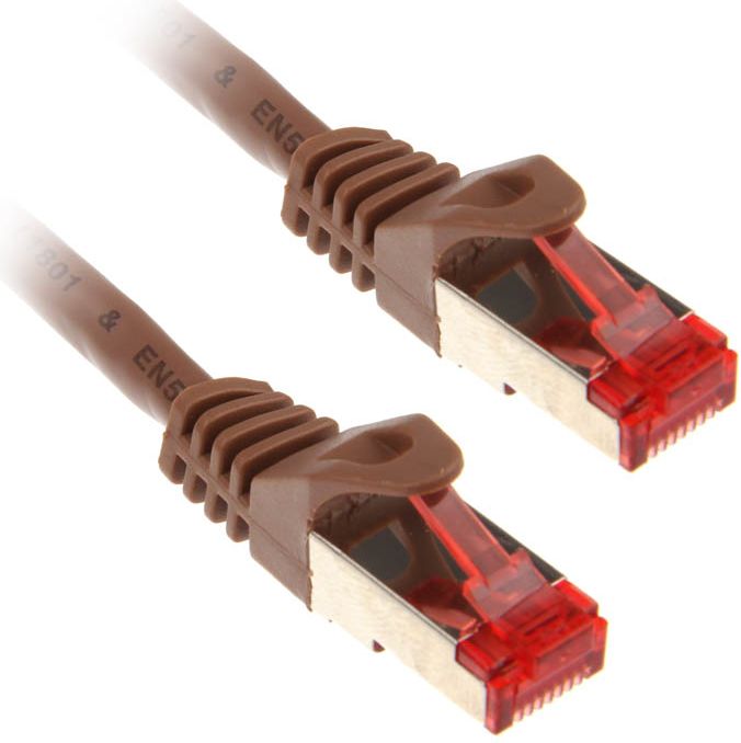 InLine 10m Cat.6 kabel sieciowy 1000 Mbit RJ45 - brązowy ( 76400K )