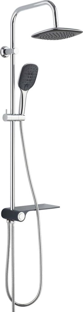 Zestaw prysznicowy Schütte SCHTTE Zestaw prysznicowy AQUASTAR z półką, antracytowo-chromowy