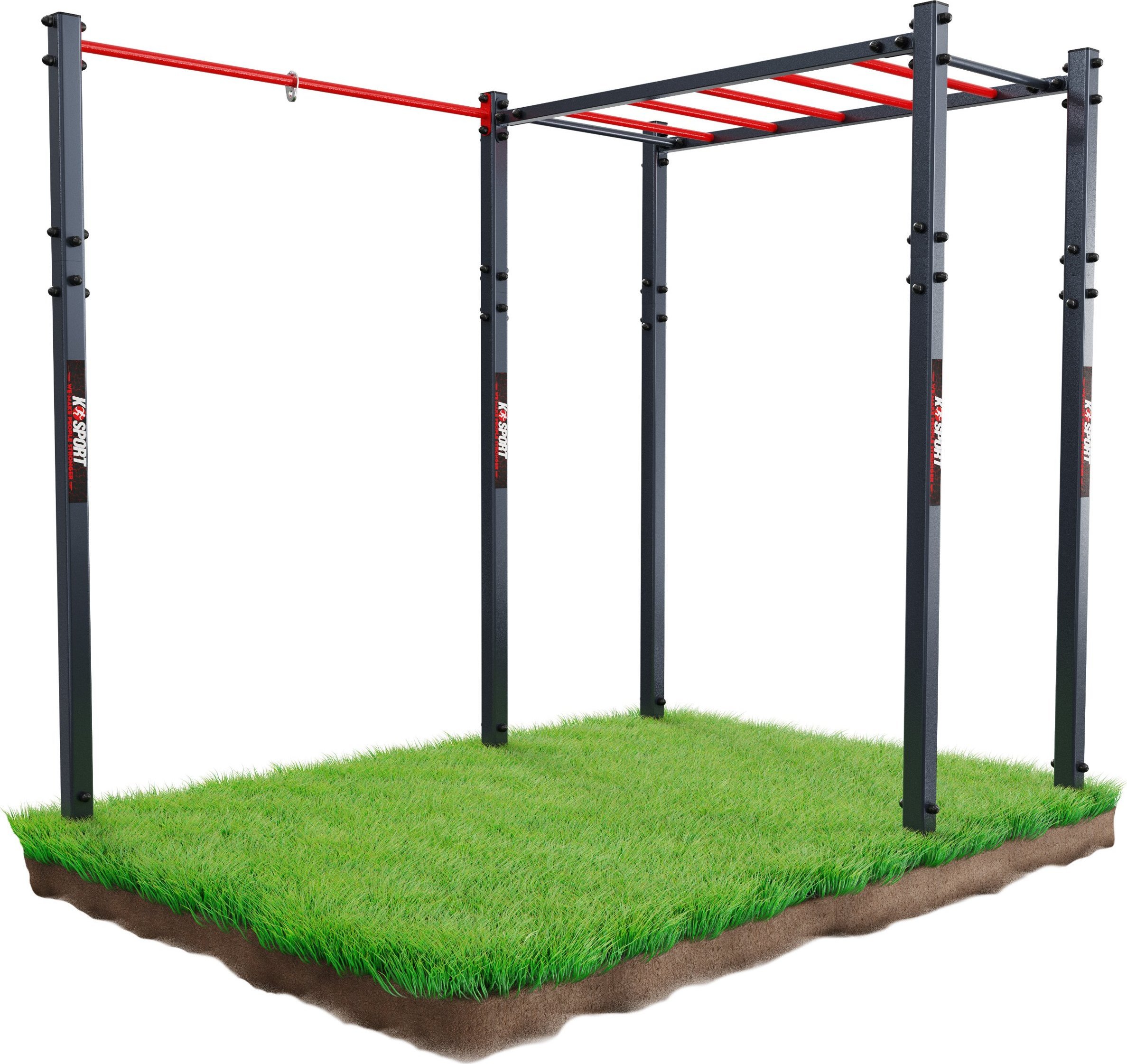 K-Sport Drabinka POZIOMA zewnętrzna KSOZ009 + DRĄŻEK DO PODCIĄGANIA