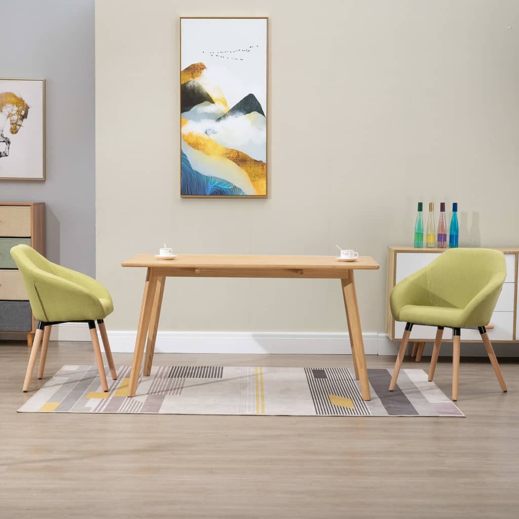 vidaXL Krzesła do jadalni, 2 szt., zielone, tapicerowane tkaniną