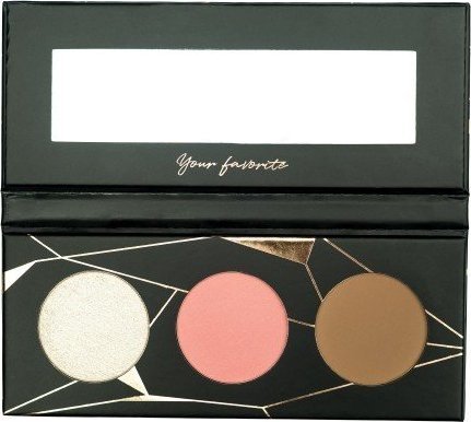 Ibra IBRA Paleta do konturowania twarzy Contour Kit (róż,bronzer,rozświetlacz) 1szt