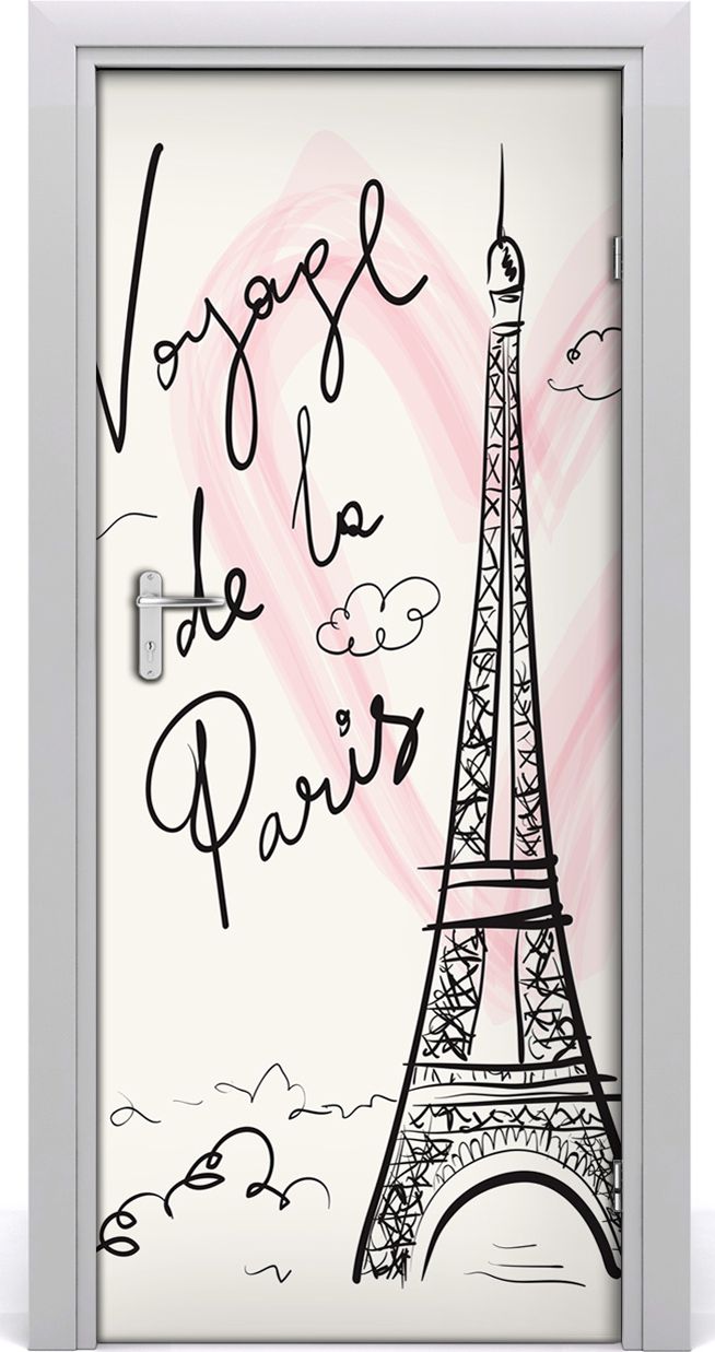 Tulup Fototapeta samoprzylepna na drzwi 85 x 205 cm Wieża Eiffla w Paryżu