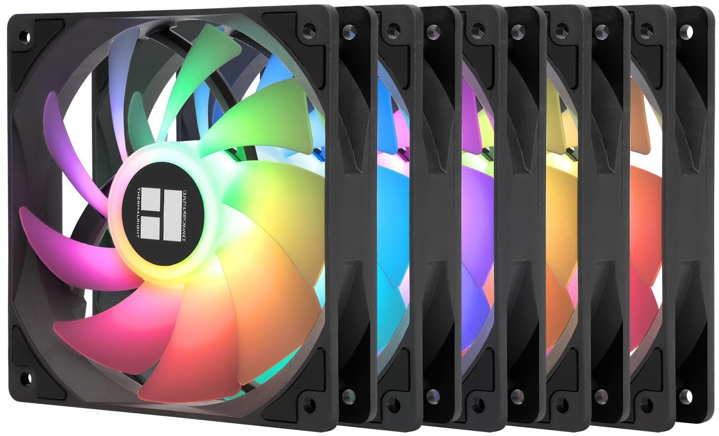 Thermalright TL-C12C-S X5 PWM ARGB Juodas 5vnt. (120mm) (Juodi) Ventiliatoriai