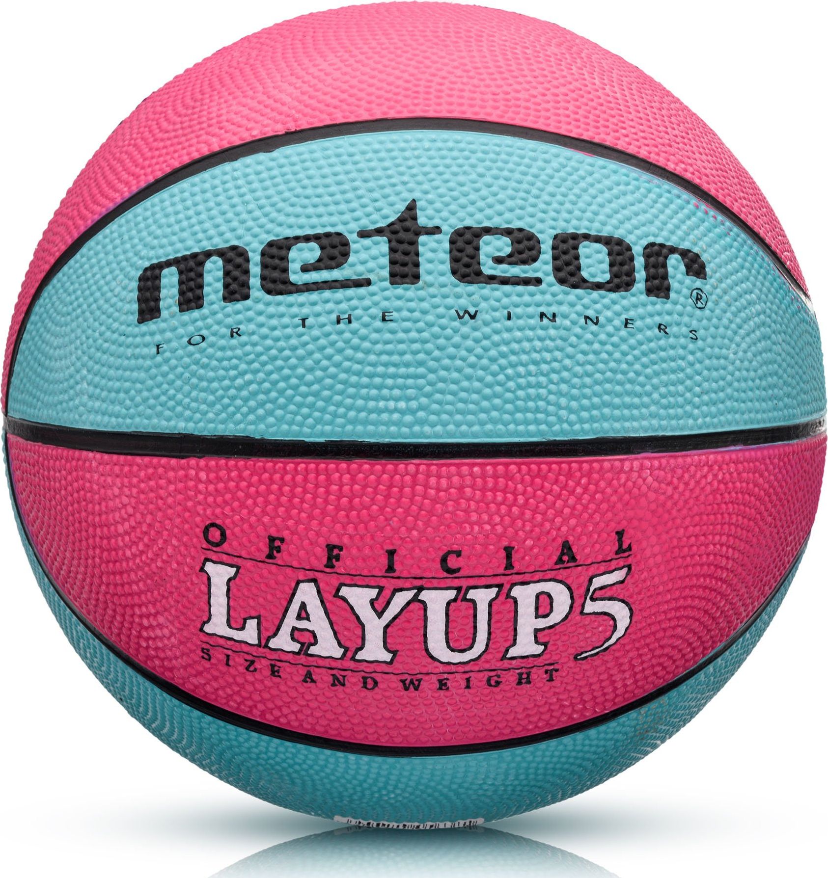 Meteor PIŁKA KOSZ. METEOR LAYUP #5 różowa/niebieska Uniwersalny