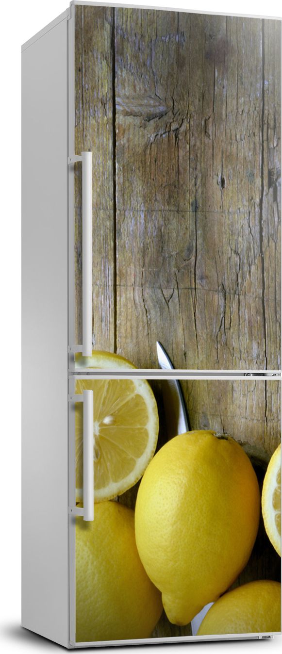 Tulup Naklejka samoprzylepna na lodówkę 60x180 cm Cytryny