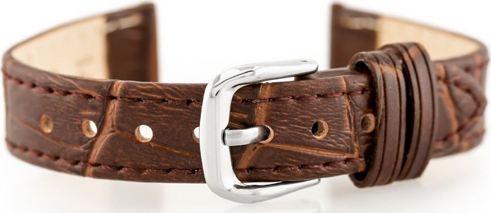 Pacific Pasek skórzany do zegarka W41 - ciemny brąz - 14mm uniwersalny