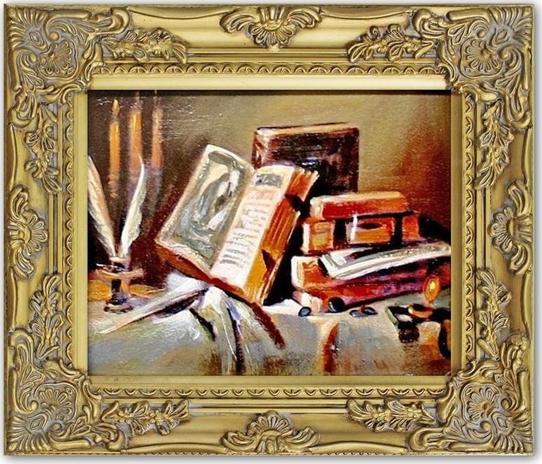 GO-BI Obraz Martwa natura tradycyjna ręcznie malowany 27x32cm uniwersalny