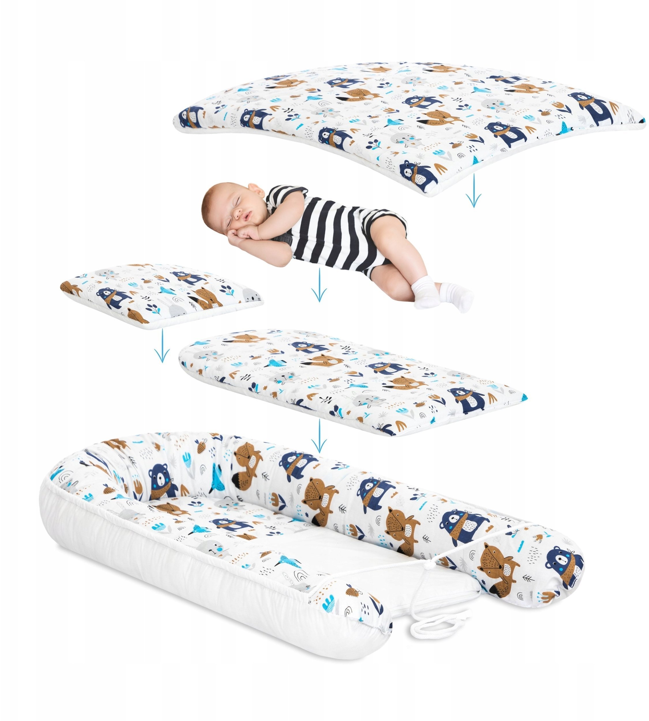 KOKON ZESTAW 4 ELEMNTY MIŚ I LIS