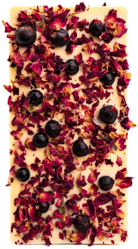 Schronisko Bukowina Biała czekolada z liofilizowaną porzeczką i płatkami róży 100g -