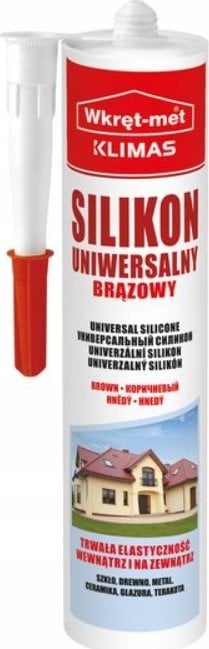SILIKON UNIWERSALNY SUN-310-BR KARTUSZ 310 ml BRĄZOWY WKRĘT-MET KLIMAS