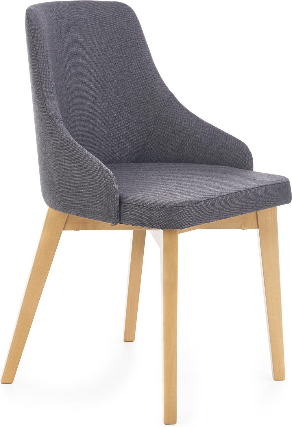 Halmar TOLEDO krzesło dąb miodowy / tap. Inari 95 (ciemny grafit) (1p=1szt)