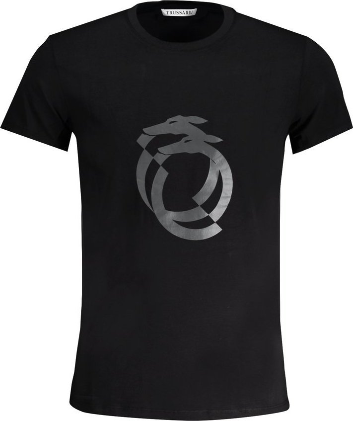 Trussardi T-SHIRT MĘSKI Z KRÓTKIM RĘKAWEM TRUSSARDI CZARNY 2XL