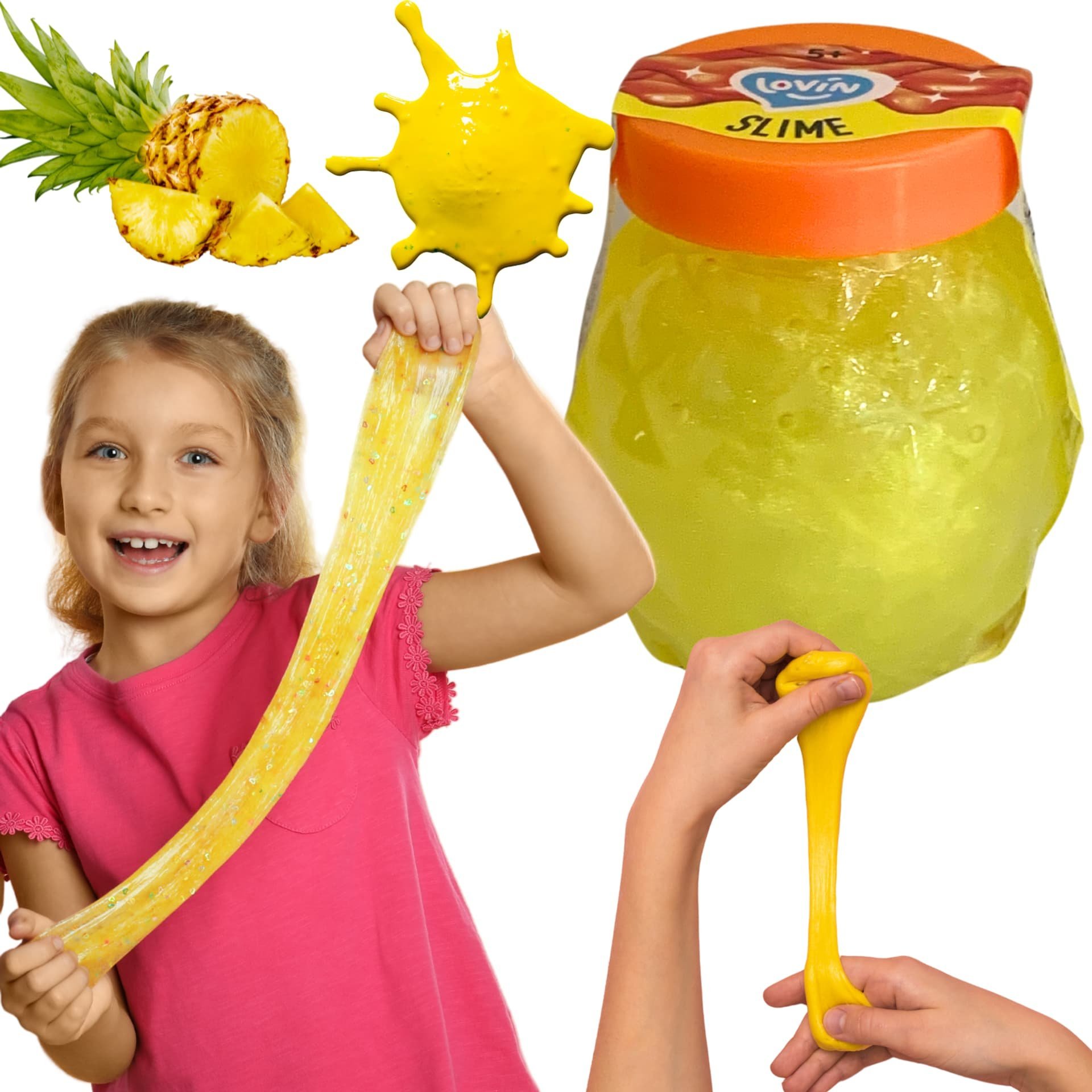 Canal Toys Masa Plastyczna Żelowa Slime Rozciągliwy Glutek Ananas Antystresowy 70ml