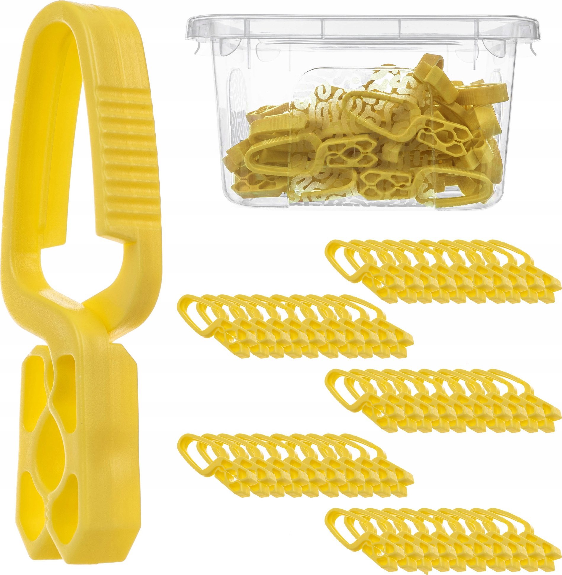 Kadax KADAX Klamerki na pranie 50szt + multibox 0302 żółty