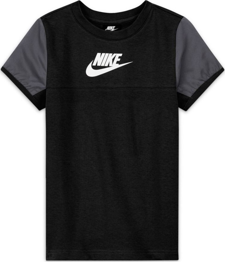 Nike Koszulka Nike Sportswear Mixed Material Big Kids' (Boys') Short-Sleeve Top DA0619 010 DA0619 010 czarny L