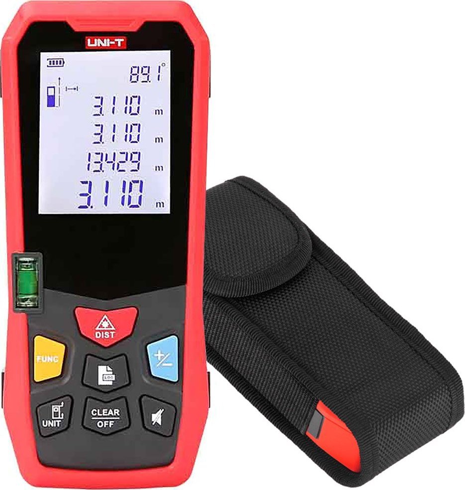 Dalmierz laserowy Unit Miernik dalmierz laserowy LM120 120 metrów zasilany baterią + baterie + etui