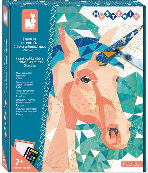 Zestaw kreatywny Malowanie po numerach Fantastyczne stworzenia 7+ Janod