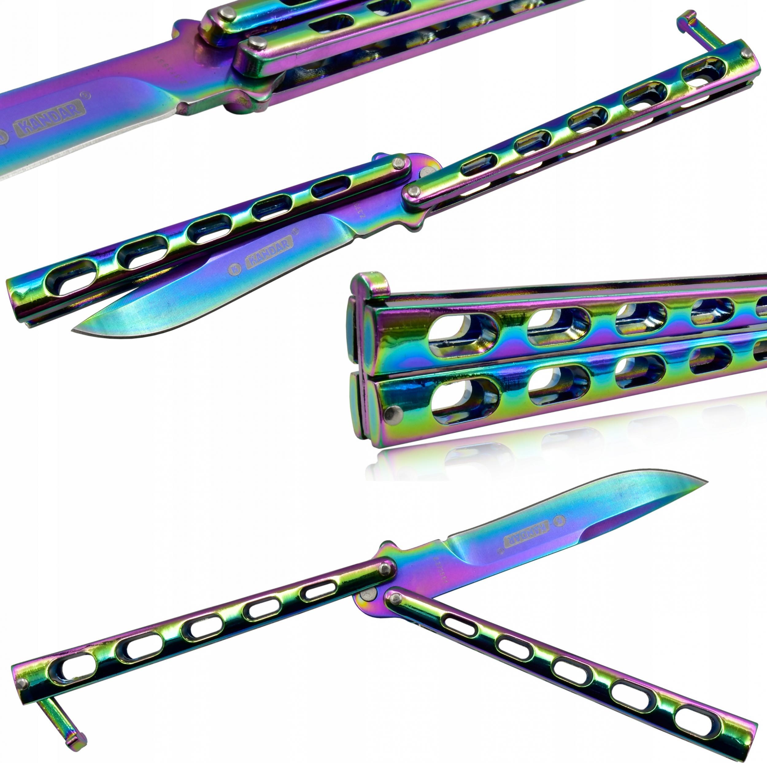 Kandar Nóż Motylkowy Balisong Butterfly Rainbow