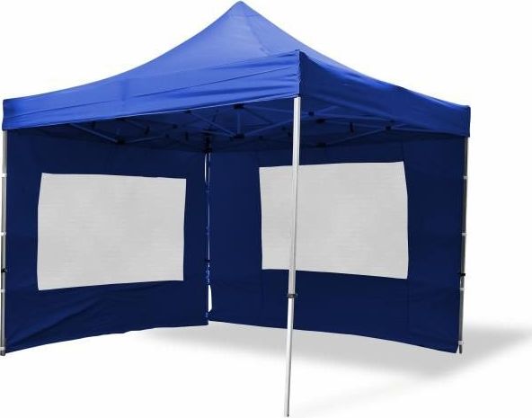 DLGTP Namiot ogrodowy 3x3 m automatyczny Profi, niebieski pawilon handlowy