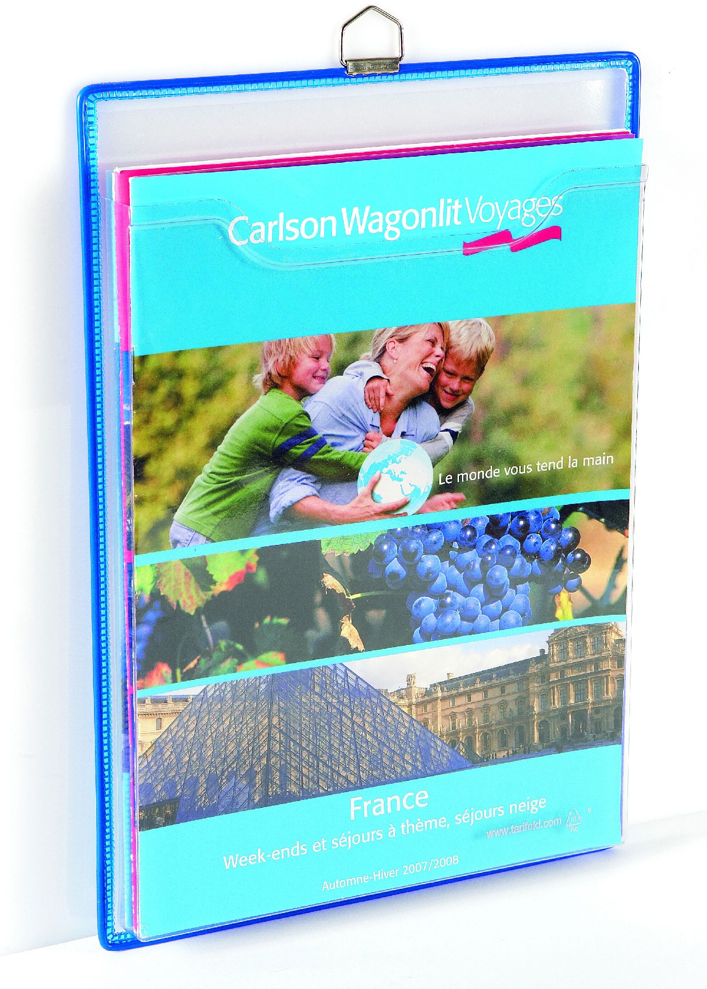 Tarifold KIESZEŃ NA PROSPEKTY Z USZKIEM A4 5 SZT. PIONOWA NIEBIESKA (354001 TR)