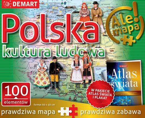 Demart Puzzle: Polska-kultura ludowa+atlas