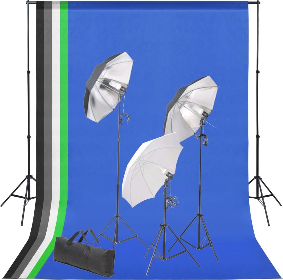 Zestaw studyjny vidaXL Zestaw studyjny z tłami i zestawem lamp