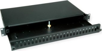 Value Patchbox światłowodowy VALUE 19, pusty 1 HE, z możliwością rozbudowy, odpowiedni dla 24x SC-DX lub 24x LC 4-gang