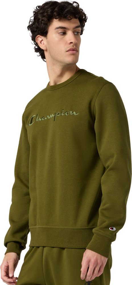 Champion Bluza męska Crewneck Sweatshirt oliwkowa 220272 GS585 2XL