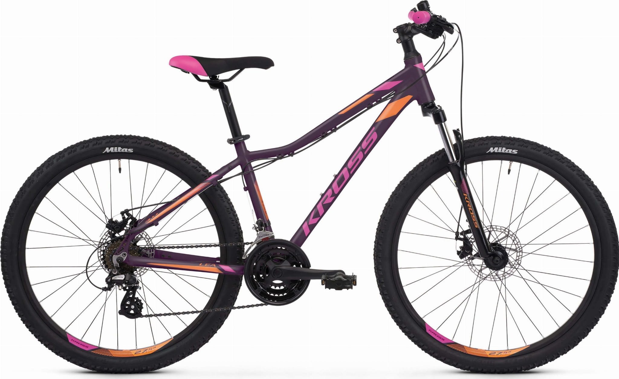 Kross Kross Lea 3.0 26" Fioletowy Różowy Pomarańczowy Mat 2023 (XXS 26")