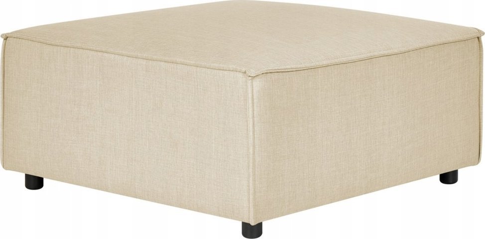 Beliani Otomana lniana beżowa APRICA