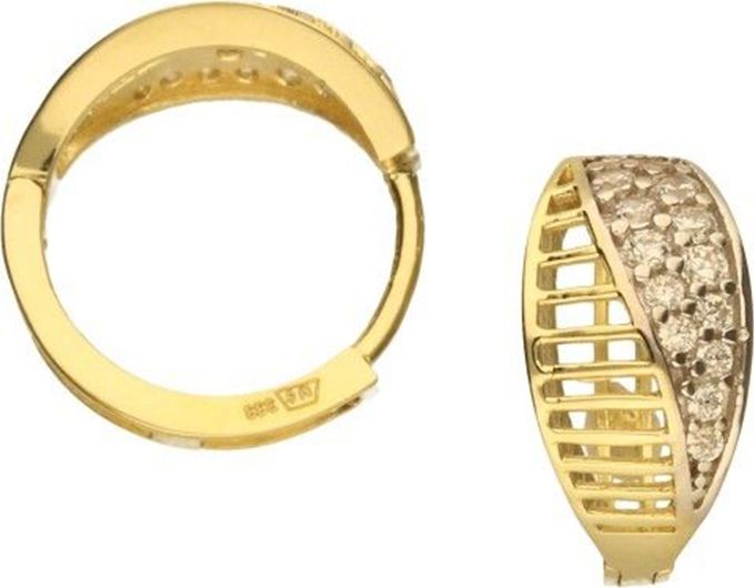 Lovrin Złote kolczyki 333 ażurowe wypukłe łuki 1,99 g