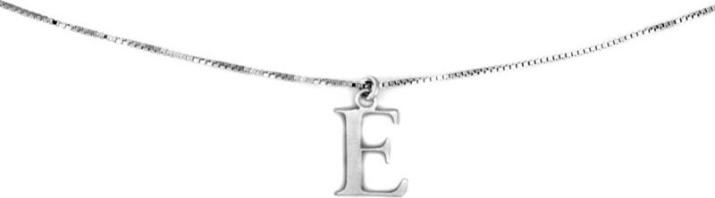 Lovrin Srebrny naszyjnik 925 wisiorek z literką E 1,43 g