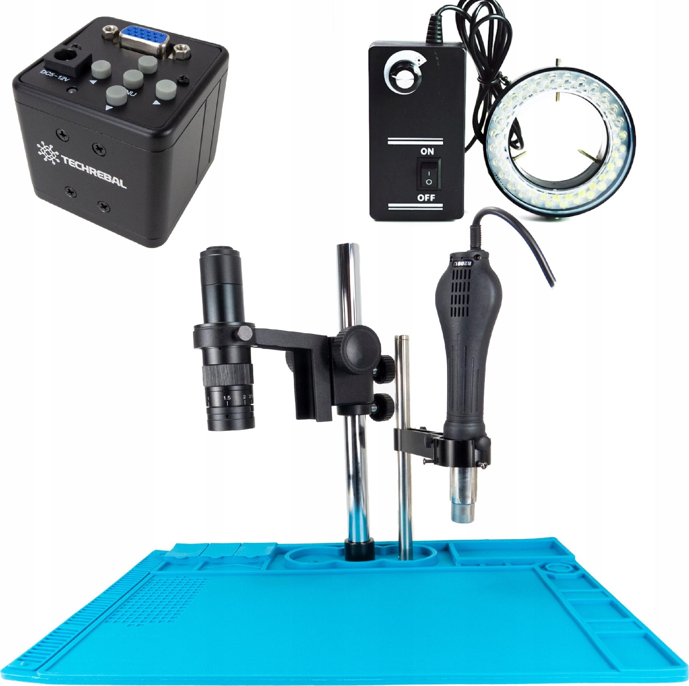 Mikroskop Techrebal MIKROSKOP CYFROWY DLA ELEKTRONIKA Z UCHWYTEM HOT