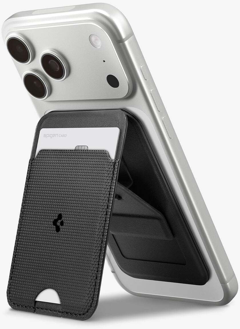 Spigen S314-3 SLIM FOLD TRIPOD MAGSAFE UNIVERSAL MAGNETIC CARD HOLDER BLACK