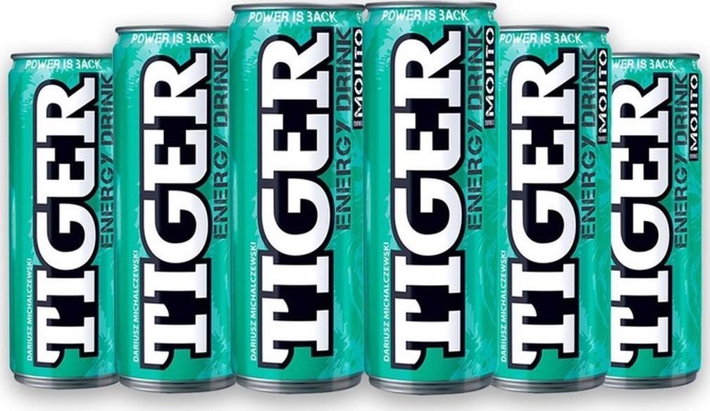 Tiger Tiger Gazowany napój energetyzujący o smaku mojito 250 ml x 6 sztuk