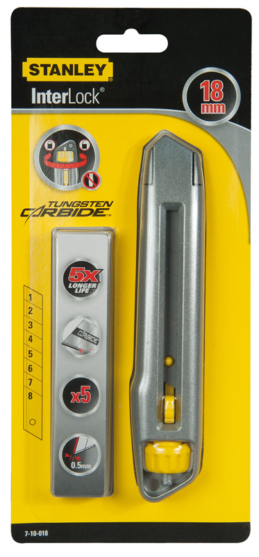 Stanley Nożyk z ostrzem łamanym 18mm Interlock 5 ostrzy (7-10-018)