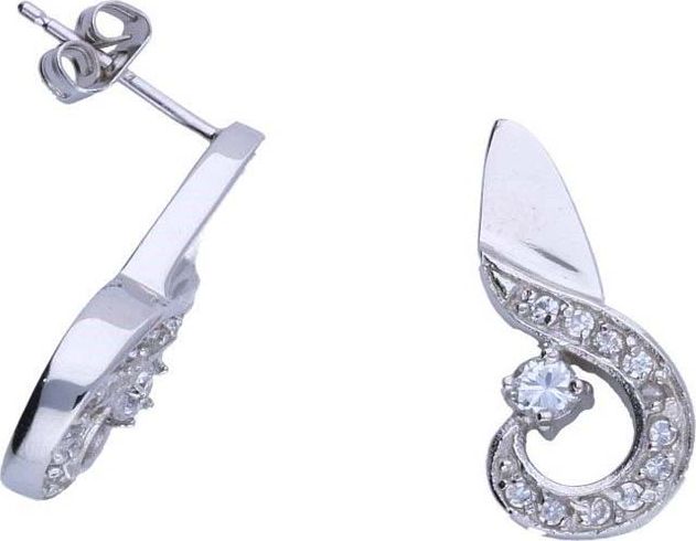 Lovrin Srebrne kolczyki 925 na sztyft z cyrkoniami 3,50g