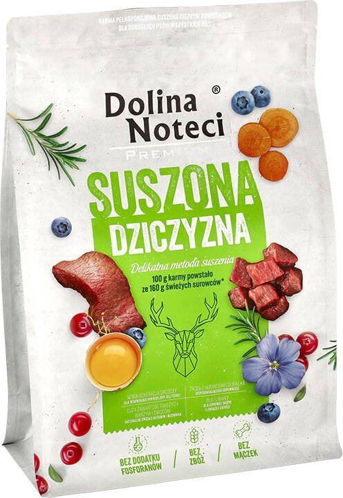 Karma suszona dla psa Dolina Noteci Premium dziczyzna 3 kg