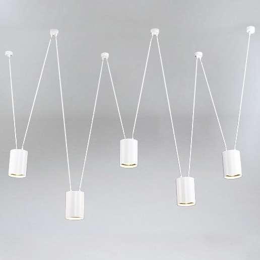 Lampa wisząca Shilo LAMPA wisząca VIWIN 9572 Shilo modernistyczna OPRAWA metalowy zwis tuby białe