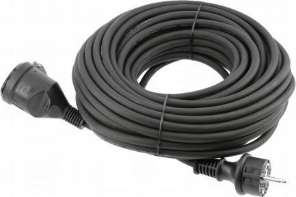 GTV Przedłużacz budowlany ogrodowy 30m 3x1,5 czarny