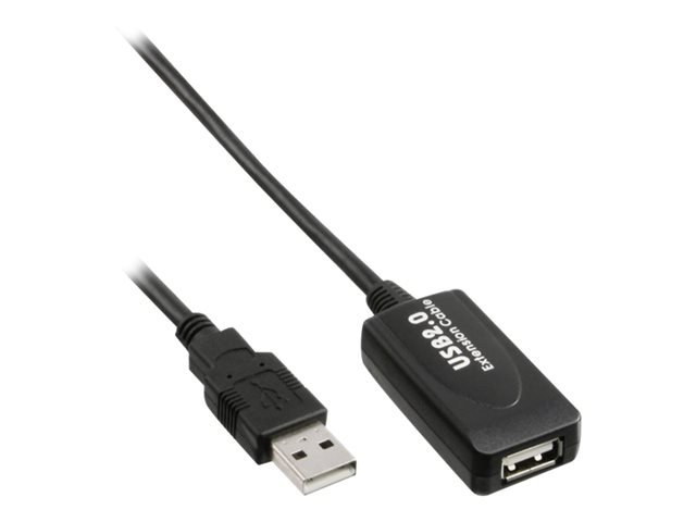Kabel USB InLine USB-A - 5 m Czarny (34605I)