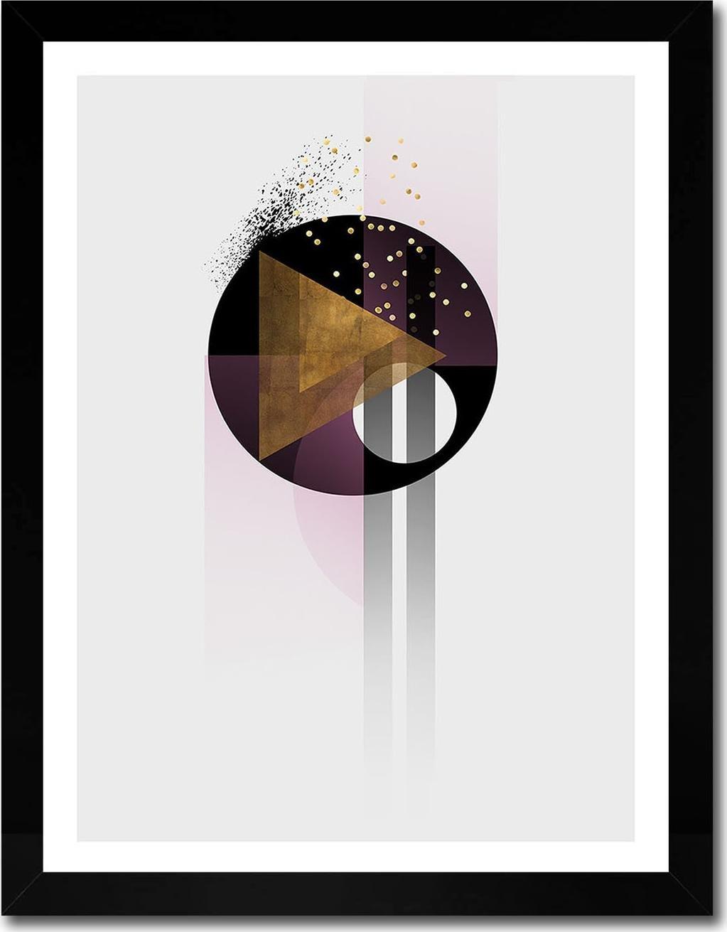 ART-POL Obraz na płótnie w ramie 33x43 cm plakat figury geometryczne